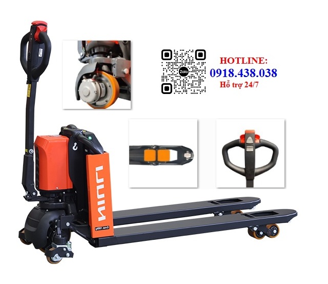 Xe nâng pallet điện, xe nâng điện thấp 1.5-2 tấn chính hãng giá rẻ